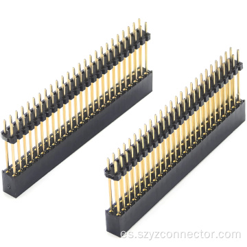 Encabezado femenino de 2.0 mm dual fila recta 50p